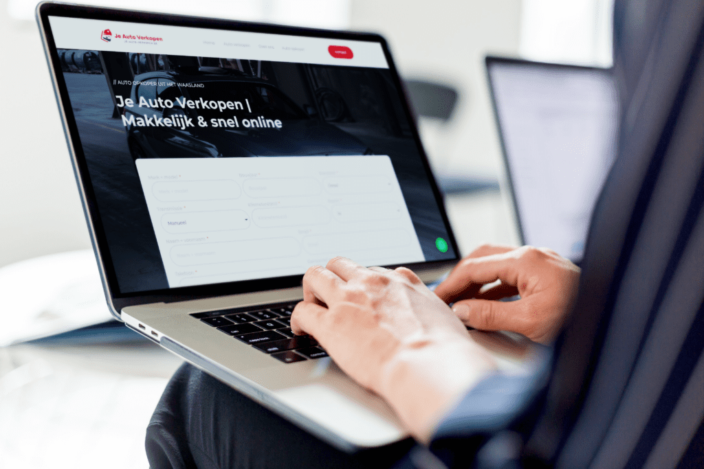 Website of Je Auto Verkopen, built by Offlow