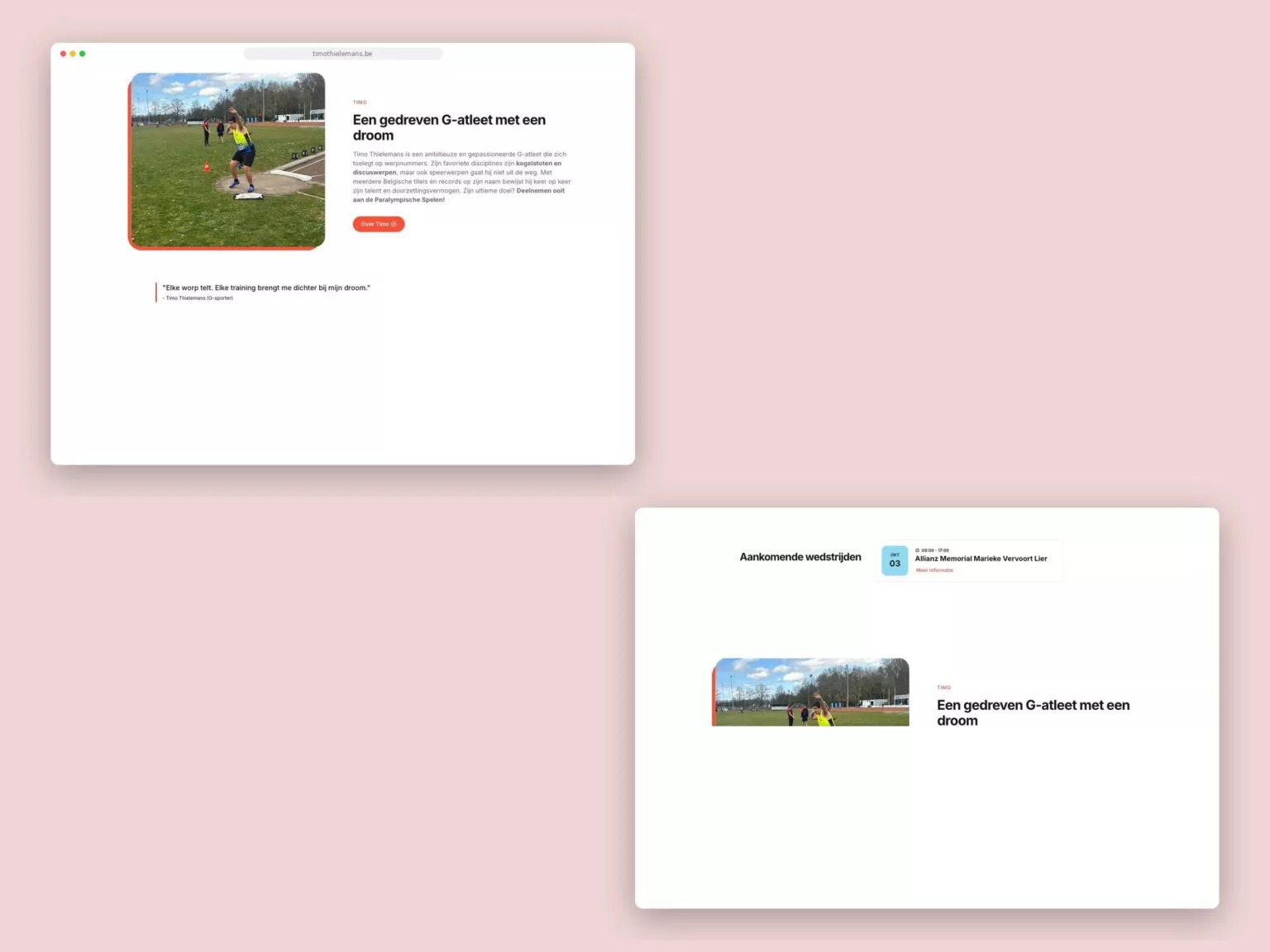 Timo Thielemans website calendar and news