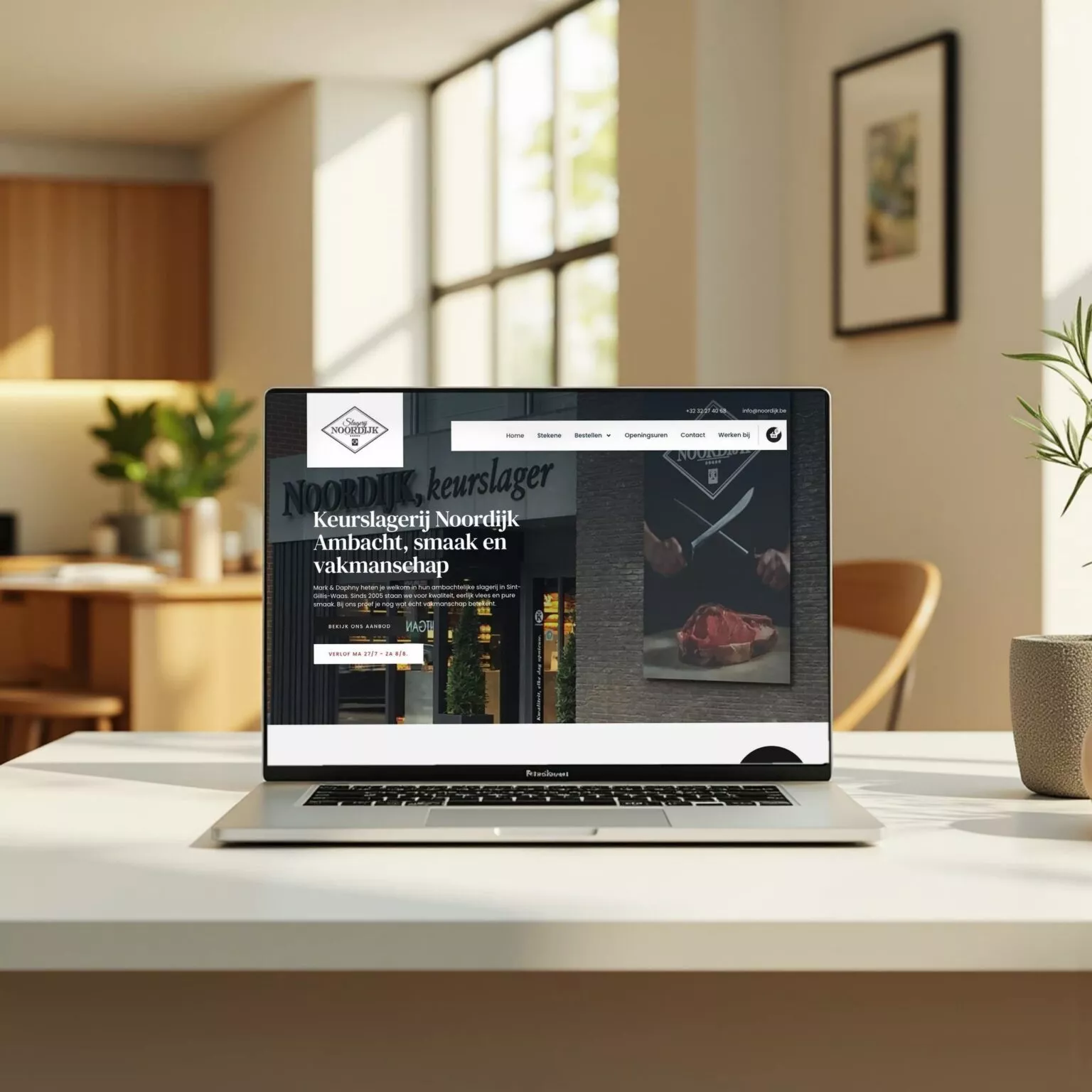 Website of Keurslagerij Noordijk, designed and built by Offlow